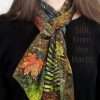 Leaf 11″ x 60″ Autumn Silk Scarf Autumn Leaf Print 11" x 60" Silk Scarf in Fall Colors