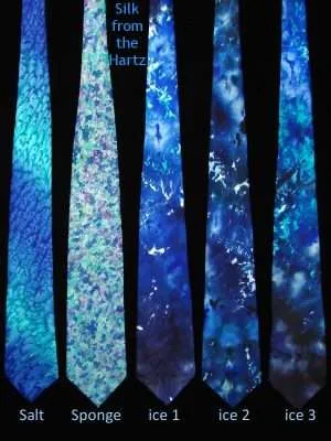 Blue Silk Ties Creative Blue Silk Ties with Unique Hand Crafted Designs