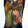 Leaf 5″ x 72″ Fall Scarves for Women Autumn Leaf Print Silk Satin 5" x 72" Fall Scarves for Women in Earth Tone Browns