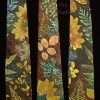 Botanical Leaf Print Camouflage Silk Tie Hand Dyed Real Leaves in Neutral Earth Tone Autumn Colors