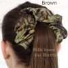 Cool Brown Silk Ponytail Hair Scrunchies Earth Tone Cool Brown Silk Ponytail Hair Scrunchies - Best Accessories for Long Hair for Women and Girls
