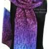 11 x 60 Blue Purple Silk Scarf Fashion Accessories for Women Men Artisan Hand Dyed Blue-Purple 11" x 60" Silk Scarf Fashion Accessory for Women or Men