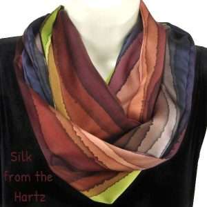 Artistic hand dyed luxury real mulberry silk satin scarves for women and men