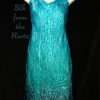 Teal Green Women's Romantic Silk Satin Nightie or Sexy Mini Dress