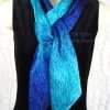 Long Narrow Affordable Luxury Royal Blue Silk Scarf Long narrow 5" x 72" affordable luxury turquoise and royal blue silk satin scarf