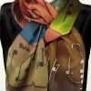 Music Note Autumn Color 11 x 60 Silk Scarf Music Note Scarf 11" x 60" Hand Dyed in Earth Tone Autumn Colors