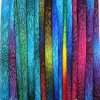 11 x 60 Artistic Colorful Hand Dyed Silk Satin Scarves 11" x 60" Artistic and colorful hand dyed women's silk satin scarves