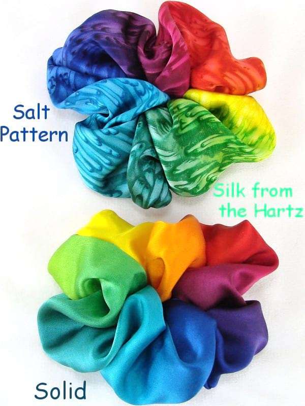Rainbow Big Silk Hair Scrunchies Big Rainbow Silk Satin Puffy Hair Scrunchies for Girls and Women,