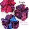 Purple Mulberry Silk Scrunchies for Hair Raspberry Red to Purple and Periwinkle Cute Hand Dyed Mulberry Silk Scrunchies for Hair