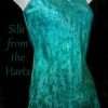 Green Silk Cami Teal Green and Turquoise Silk Satin Camisole Top for Women