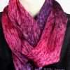 Red Purple Elegant Mulberry Silk Infinity Scarf Unique hand dyed red and purple soft elegant mulberry silk satin womens neck scarf