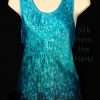 Women's Teal Green Silk Tank Tops Women's Hand Dyed Silk Satin Teal Green and Turquoise Tank Top