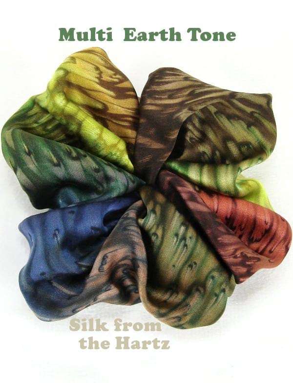 Earth Tone Brown Silk Scrunchies Earth Tone Brown Silk Scrunchies - Unique Hand Crafted Gift for Women