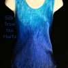 Women's Blue/Turquoise Silk Tank Tops Women's Hand Dyed Silk Royal Blue, Turquoise and Navy Tank Top